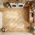 Valencia Travertine 12x12 Tumbled Travertine Tile — Laundry Room floor