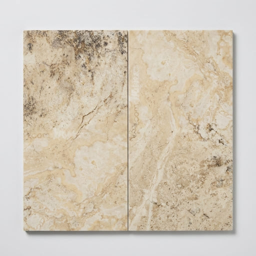 Valencia Travertine 12x24 Filled & Honed Travertine Tile close-up