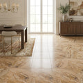 Valencia Travertine 18x18 Filled & Honed Travertine Tile — Dining Room floor