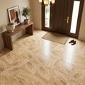 Valencia Travertine 18x18 Filled & Honed Travertine Tile — Foyer floor
