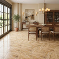 Valencia Travertine 18x18 Filled & Honed Travertine Tile — Living Room floor