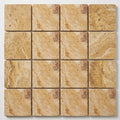 Valencia Travertine 4x4 Tumbled Travertine Tile close-up