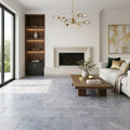 Valensa Gray Marble Tile 12x24 Honed — Living Room floor