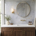 Valensa Gray Marble Tile 12x24 Polished — Bathroom vanity wall