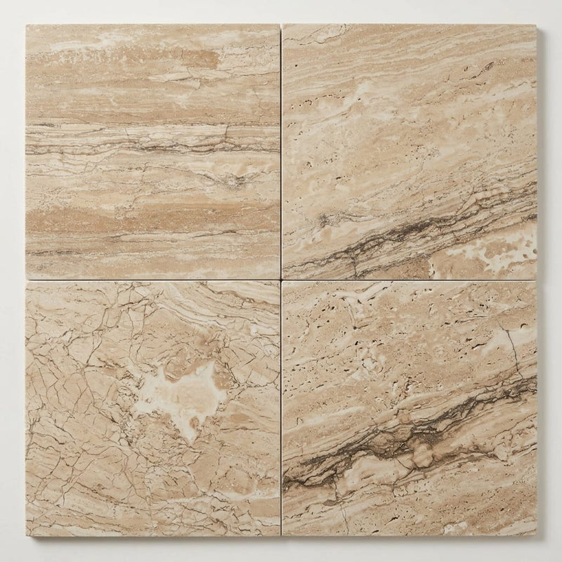 Valerenga Travertine 18x18 Filled & Honed Travertine Tile close-up