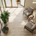 Valerenga Travertine 18x18 Filled & Honed Travertine Tile — Sunroom floor