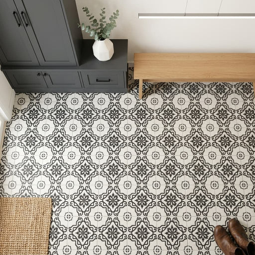 Valsecchia Maioliche Deco 16 6x6 Porcelain Tile — Mudroom floor