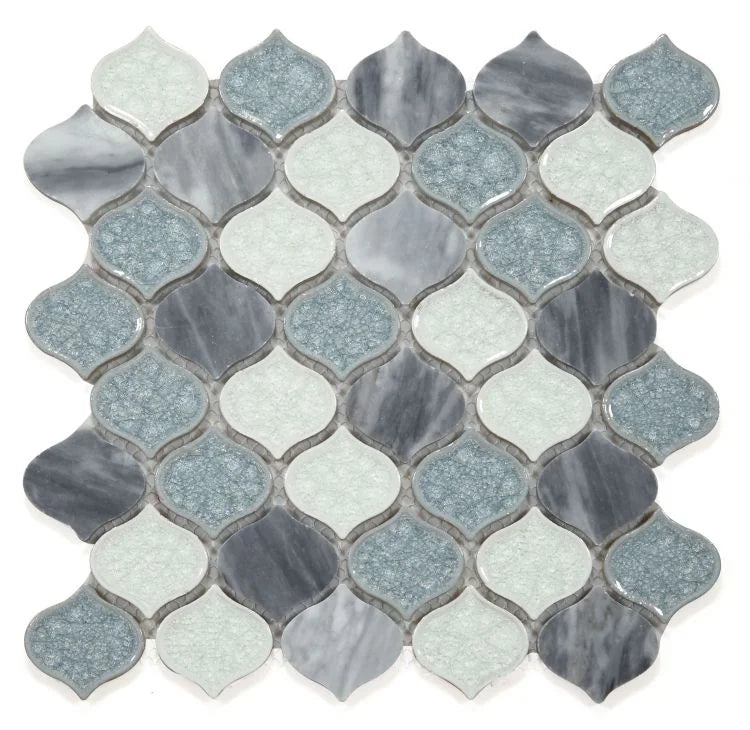 Van Gogh Beach 11x11 Glass Marble Mosaic