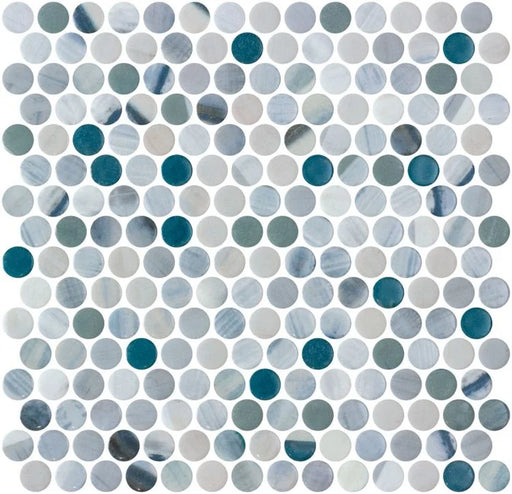 Vanguard Bluish Grey Penny Round Mosaic