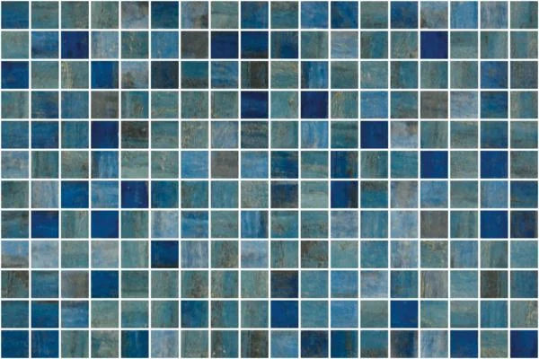 Vanguard Forest Blue 11 1x1 Glass Mosaic Tile