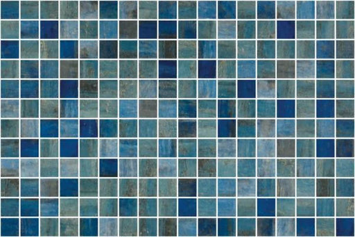 Vanguard Forest Blue 11 1x1 Glass Mosaic Tile