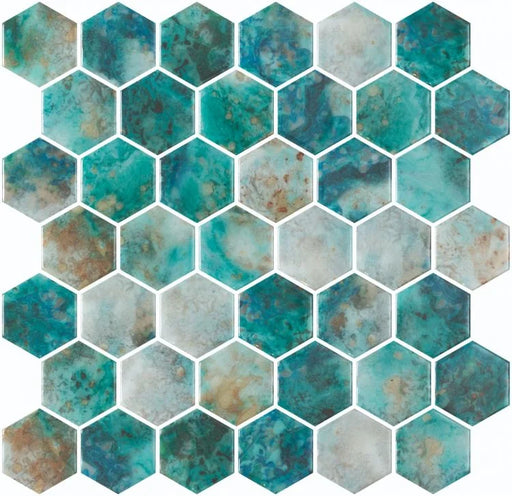 Onix from Spain Vanguard Hex XL Green (Onyx Green) Hexagon Mosaic