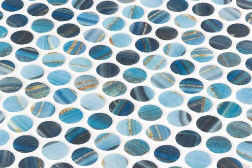 Vanguard Onyx Blue Penny Round Mosaic