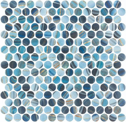 Vanguard Onyx Blue Penny Round Mosaic