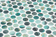 Vanguard Onyx Teal Penny Round Mosaic