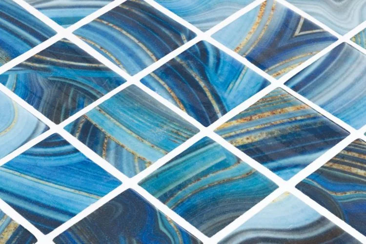 Vanguard Penta Onyx Blue 2x2 Glass Mosaic