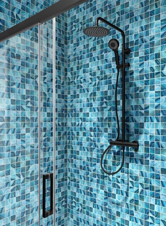 Vanguard Penta Onyx Blue 2x2 Glass Mosaic