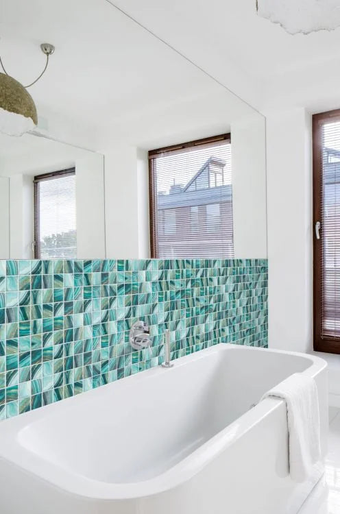 Vanguard Penta Onyx Teal 2x2 Glass Mosaic