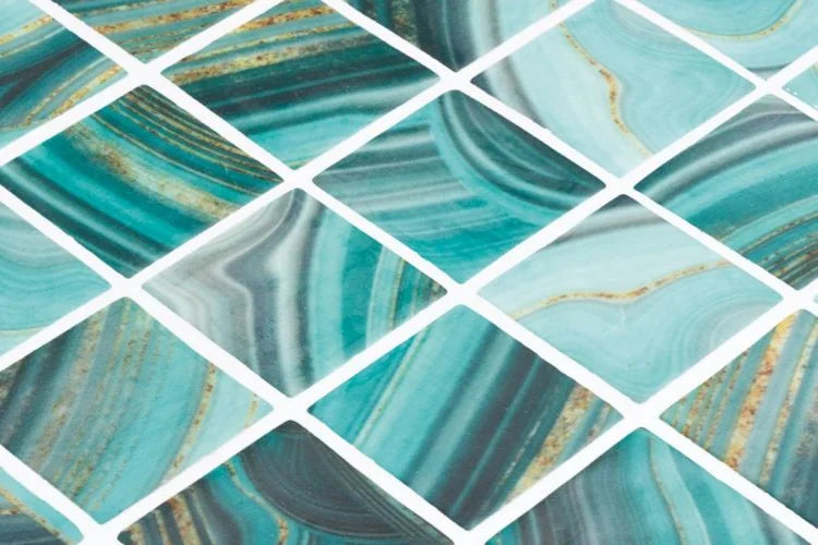 Vanguard Penta Onyx Teal 2x2 Glass Mosaic
