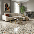 Vector 24x24 Polished Stone Agglomerate Marble Tile — Living Room floor
