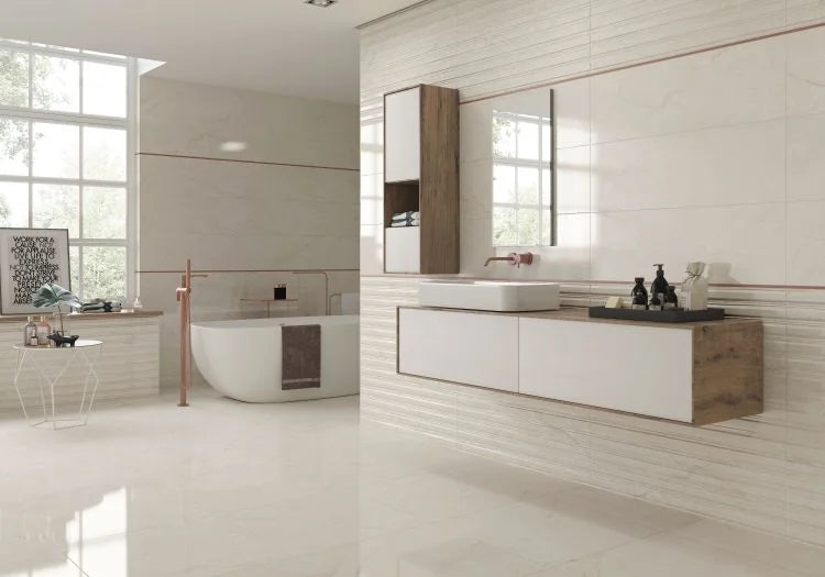 Vega Marfil 24x48 Shine Marble Look Porcelain Tile