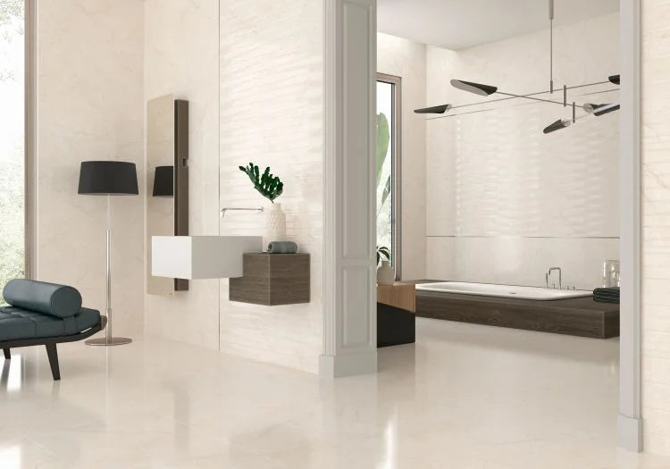 Vega Marfil 24x48 Shine Marble Look Porcelain Tile