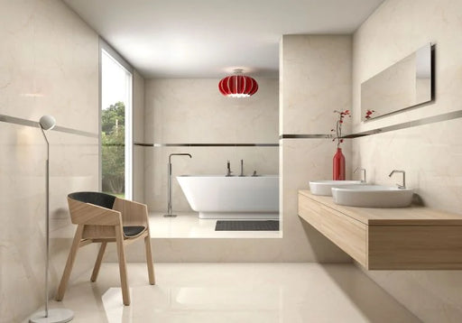 Vega Marfil 24x48 Shine Marble Look Porcelain Tile