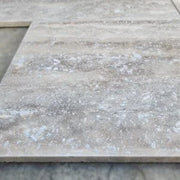 Vein Cut Travertine Silver 12x24 Honed Filled Tile