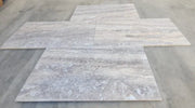 Vein Cut Travertine Silver 12x24 Honed Filled Tile