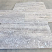 Vein Cut Travertine Silver 12x24 Honed Filled Tile