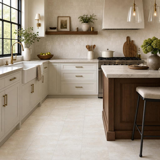 Vein Cut Travertine Classico 12x24 Honed Filled Tile — Kitchen floor