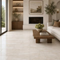 Vein Cut Travertine Classico 12x24 Polished Filled Tile — Living Room floor