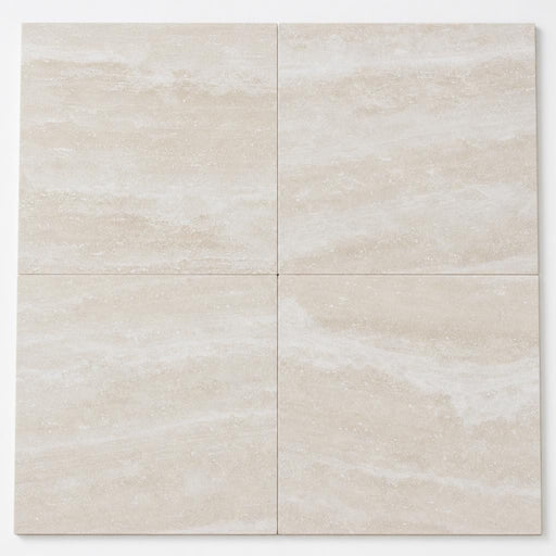 Vein Cut Travertine Classico 18x18 Polished Filled Tile close-up