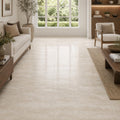 Vein Cut Travertine Classico 18x18 Polished Filled Tile — Family Room floor