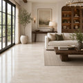 Vein Cut Travertine Classico 18x18 Polished Filled Tile — Living Room floor