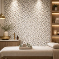Veined Marble Mix 5/8x5/8 12x12 Sheet Natural Mosaic — Spa spa interior