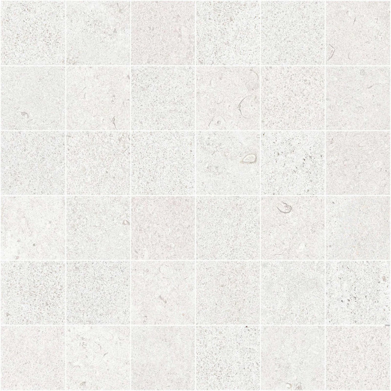 Velvet White 2x2 Porcelain Mosaic Tile