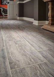 Veneto Gray 12x24 Polished Porcelain Stone Look Tile