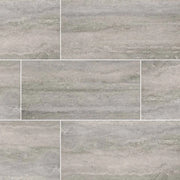 Veneto Gray 12x24 Polished Porcelain Stone Look Tile