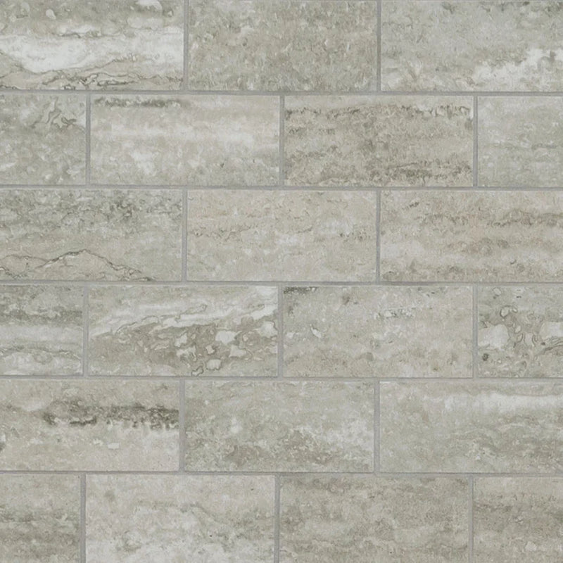 Veneto Gray 2x4 Polished Porcelain Mosaic Tile