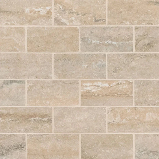 Veneto Sand 2x4 Polished Porcelain Mosaic Tile
