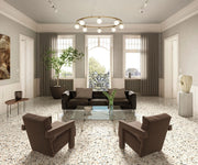 Venice Villa Ivory 24x24 Polished Terrazzo Look Porcelain Tile