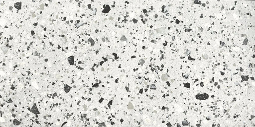 Venice Villa Silver 24x24 Polished Terrazzo Look Porcelain Tile