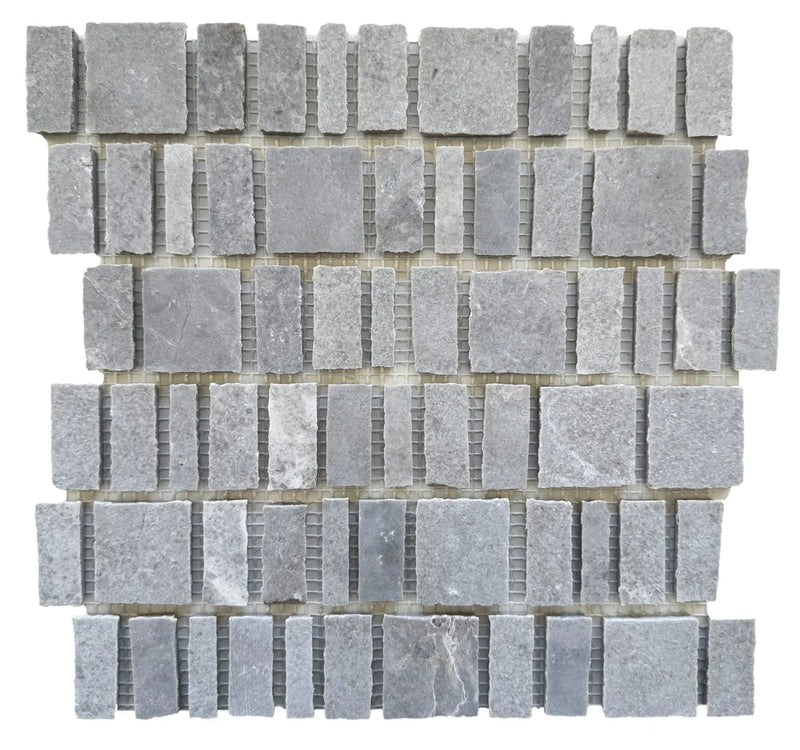 Vera Offset Marble Mosaic 12x12 Cinderella Grey Marble Mosaic