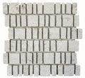 Vera Stacked Marble Mosaic 12x12 Beige Stone Marble Mosaic