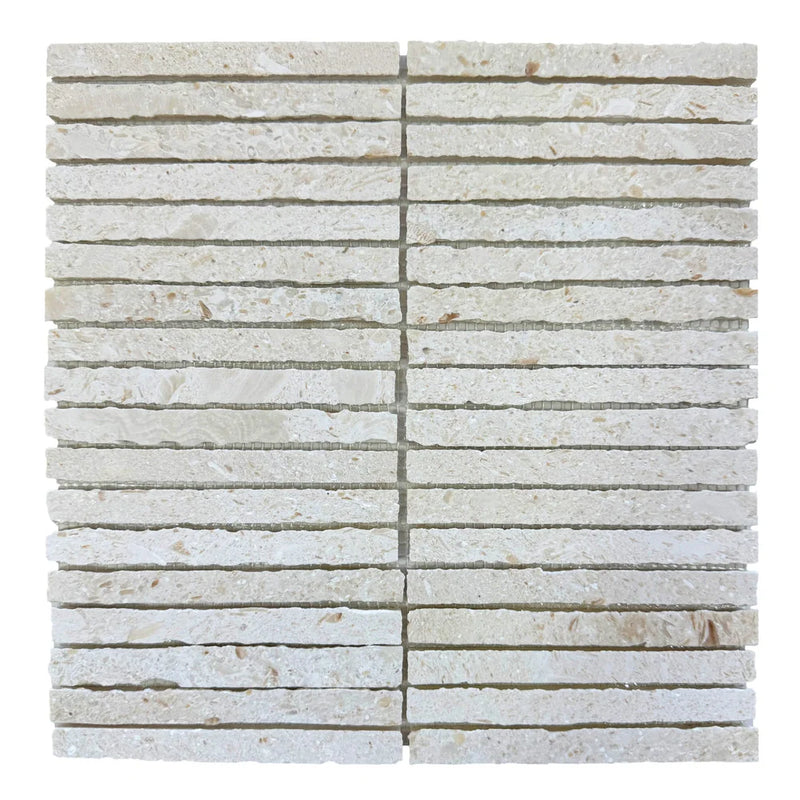 Vera Offset Marble Mosaic 12x12 Beige Stone Marble Mosaic