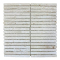 Vera Stacked Marble Mosaic 12x12 Beige Stone Marble Mosaic