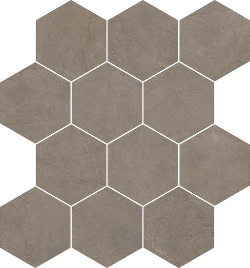 Victoria Turtledove 3.6x3.6 Hexagon Matte Stone Look Porcelain Mosaic