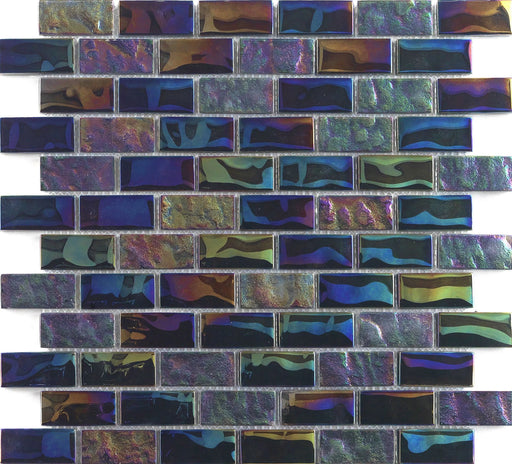 Vidrofina Anochrome THD003 1x2 Glossy Iridescent Glass Mosaic