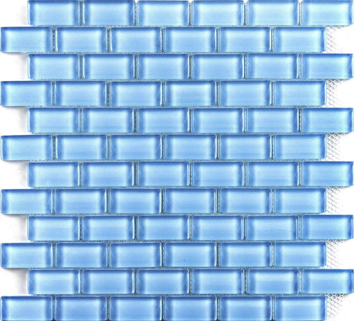 Vidrofina Clarity Blue MC-005 1x2 Glossy Glass Mosaic